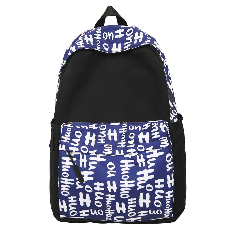 Большая вместительная школьная сумка в стиле колледжа для мужчин и женщин с буквенным принтом, студенческий компьютерный дорожный рюкзак