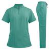 1 Set Surgical Uniforms Short-sleeved Nursing Tunic Suit Beauty Salon Medical Doctor Trousers Sets Woman Scrub Set Top-Pants