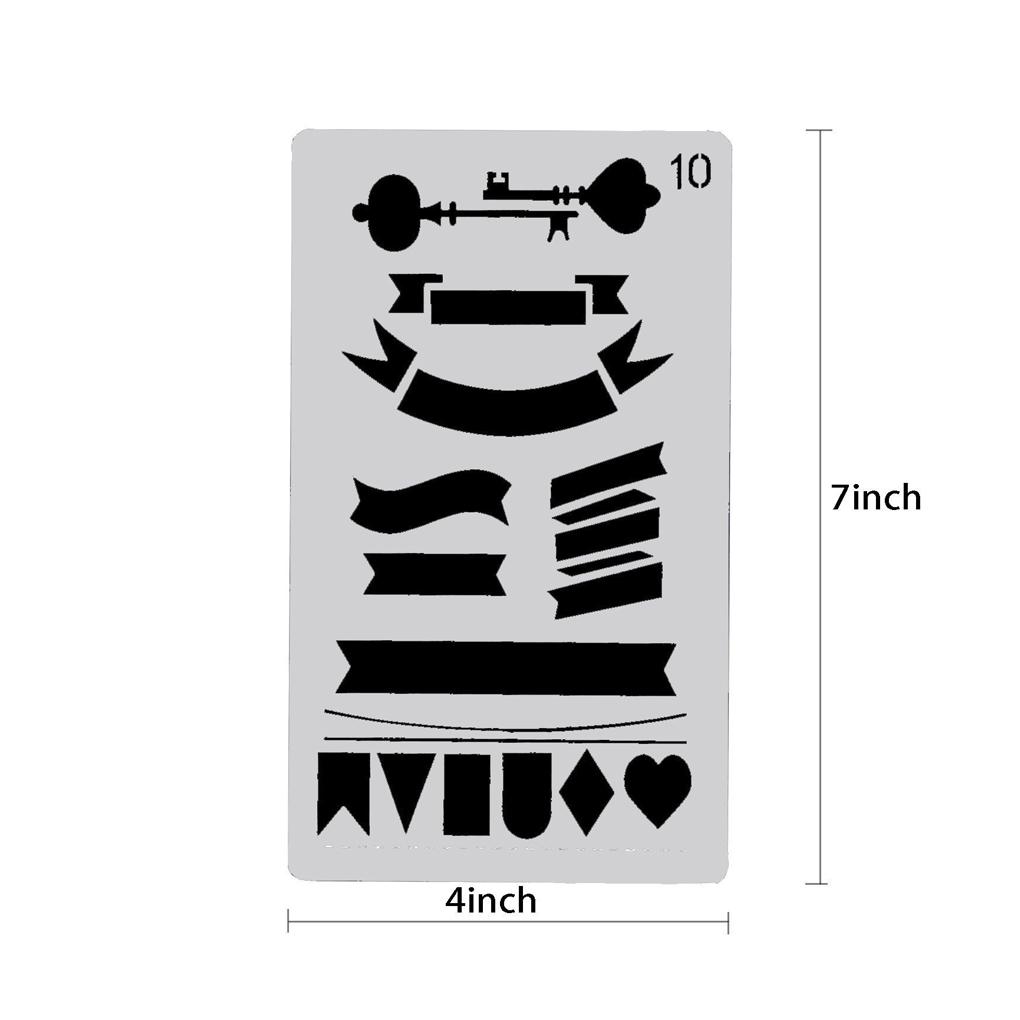 20 штук многоразовых трафаретов для рисования, сделай сам, полый кружевной рисунок, многофункциональные шаблоны для планировщика, скрапбукинг