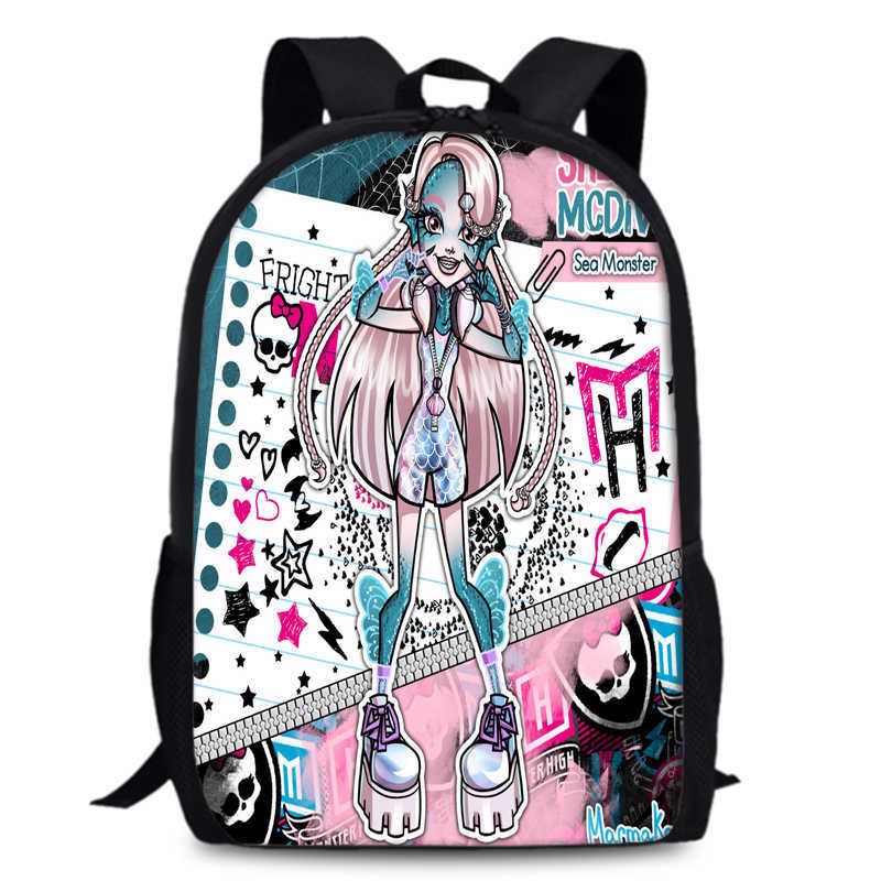 Школьный рюкзак Monster High для мужчин и женщин 15 дюймов, однослойный рюкзак, студент Школы Монстров, рюкзак большой вместимости