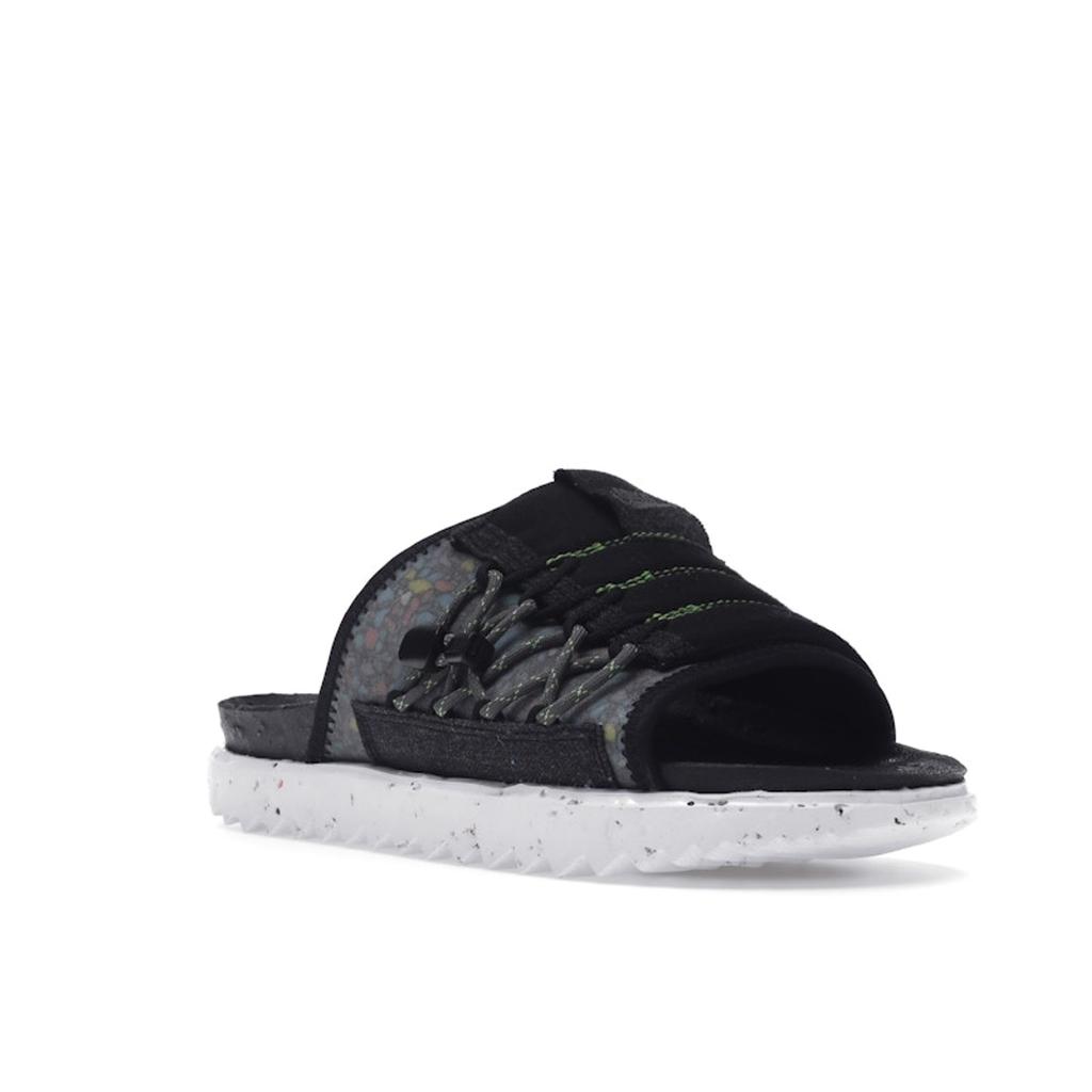 Nike Asuna Crater Slide Black Men Sneakers White Mean-Green Iron-Grey DJ4629-002