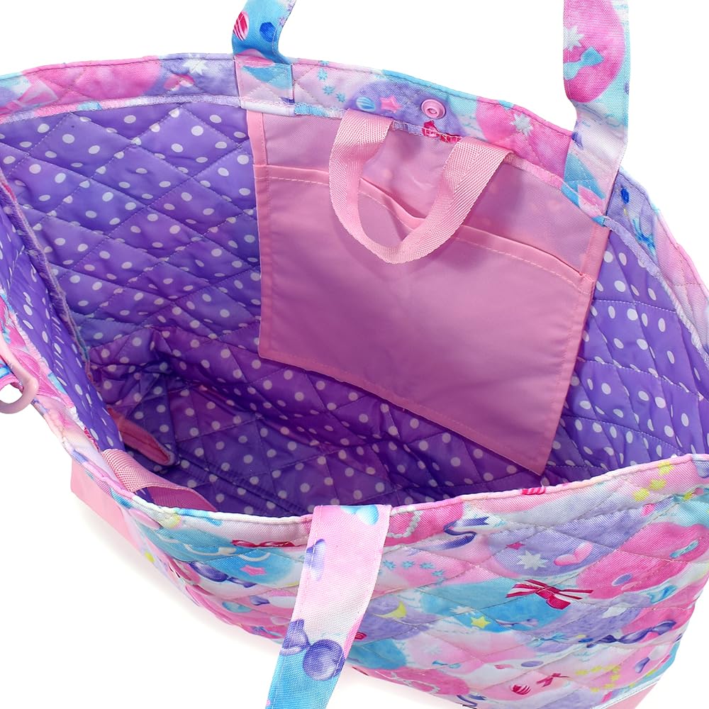 COLORFUL CANDY STYLE Gusseted Bag and Drawstring and Perfect for Preschool and Cute and Fluffy Candy Pop NS780600 3-Piece Set (with Reflector) Pouch.