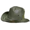 Big Brimmed Western Cowboy Cap PU Leather Sun Protection Hat Casual Fisherman Hat  Travel
