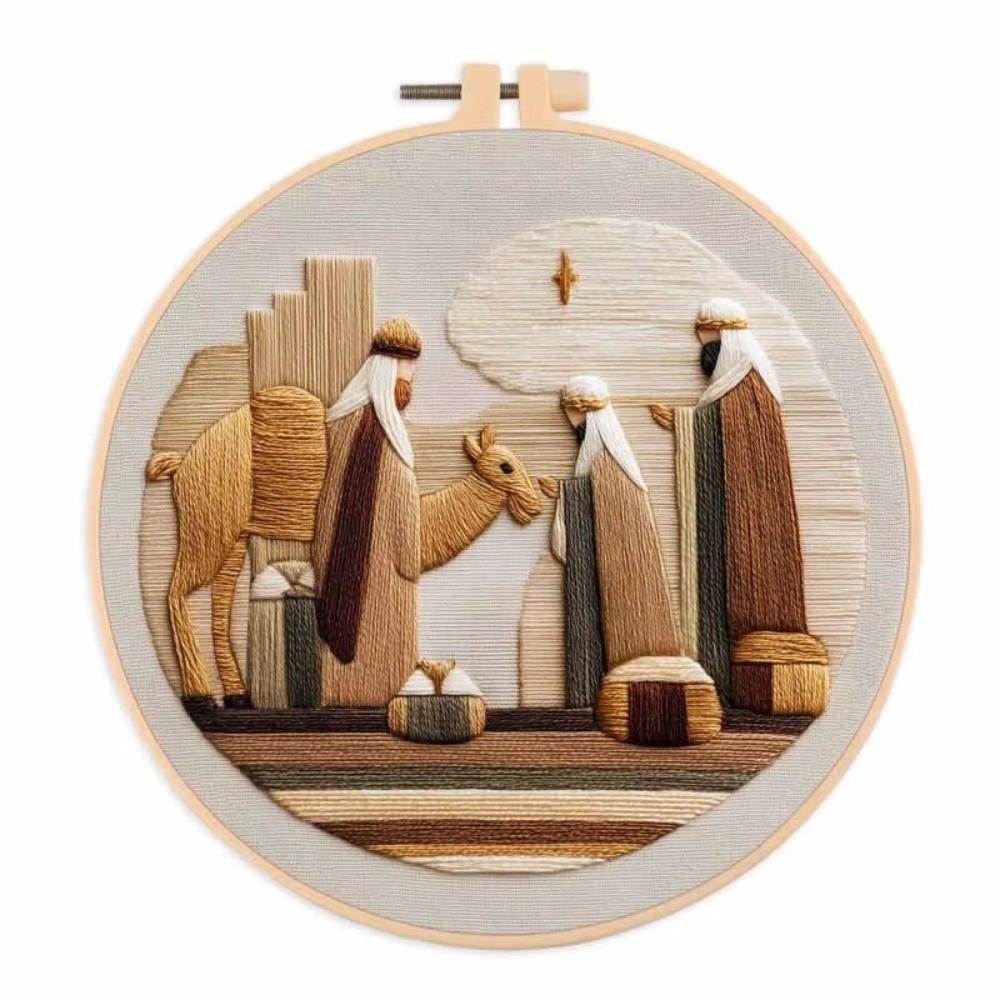 Christmas Cross Stitch Nativity Scene Embroidery Kit Cross Stitch Set Non-finished Products Embroidery DIY Materials Handmade