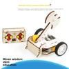 Wooden Remote Assembled Controlled Combat Vehicle With Big Axe Children Set Toy