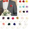 Pin Brooch Flower Groom Boutonniere Best Man Corsage Rose Flower Brooch Men Wedding Boutonniere