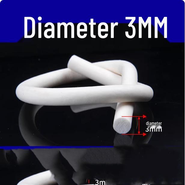 Круглый шнур из силиконовой пены - Термостойкая уплотнительная лента (2/3/4/5/6/7/8/9/10 мм)
