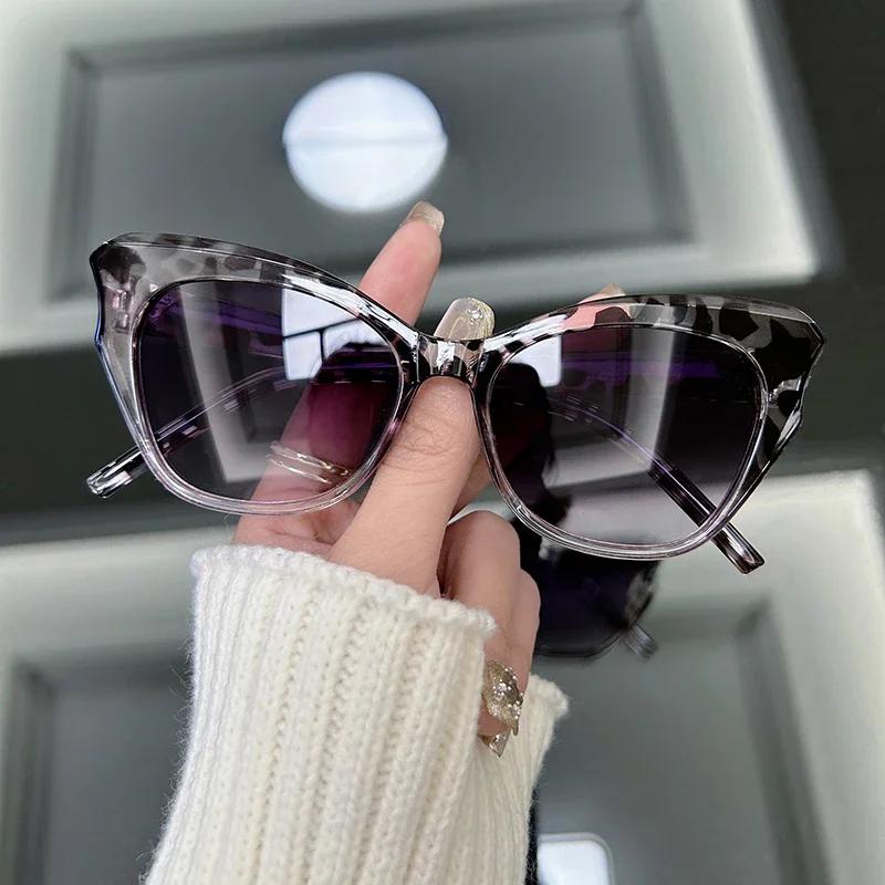 Винтажные солнцезащитные очки «кошачий глаз» для женщин и мужчин, модные, ретро, минималистичные, стильные очки, женские, мужские