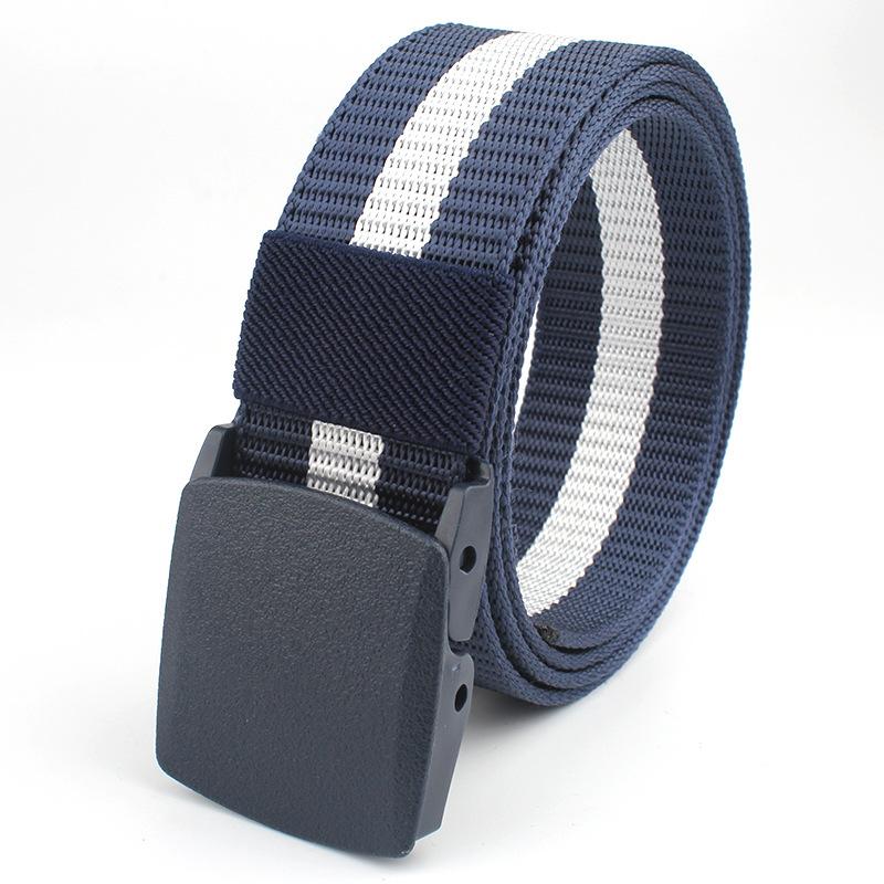 Men's Tactical Nylon Canvas Casual Belt Outdoor Training Electronic Security Check Iron-Free Tactics