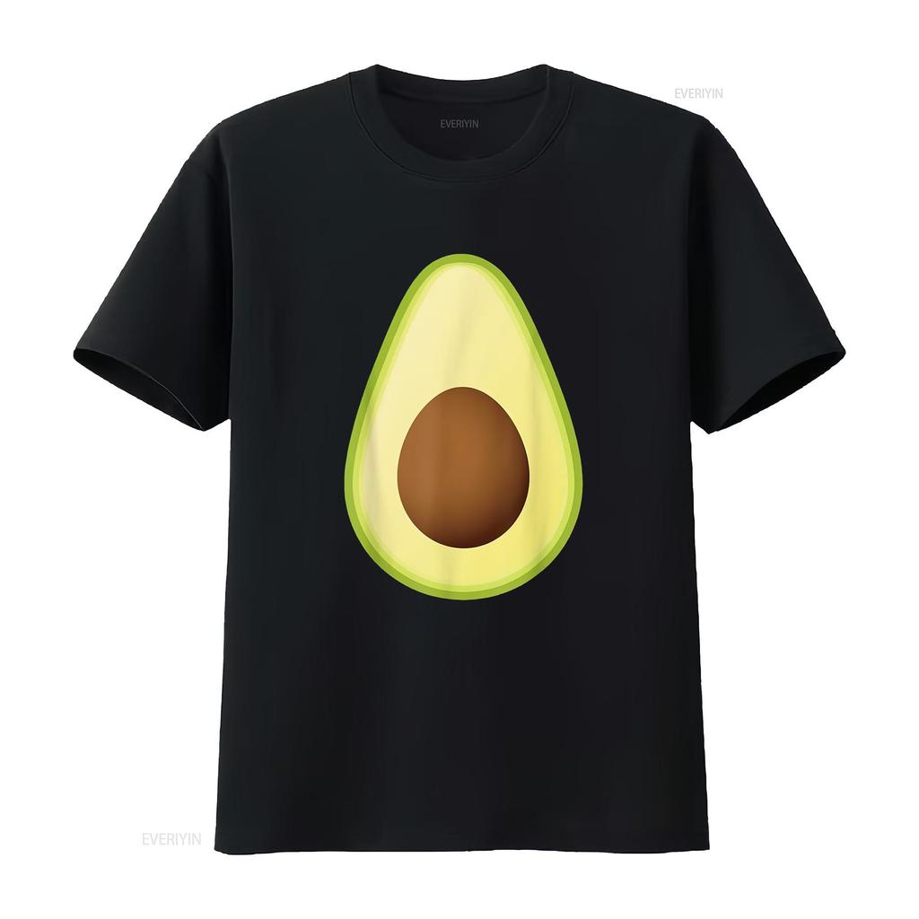 Womens Avocado Costume T Shirt Fruit Halloween Black 2XL vintage Washed Slightly Unisex Casual Breathable Stretched streetwear
