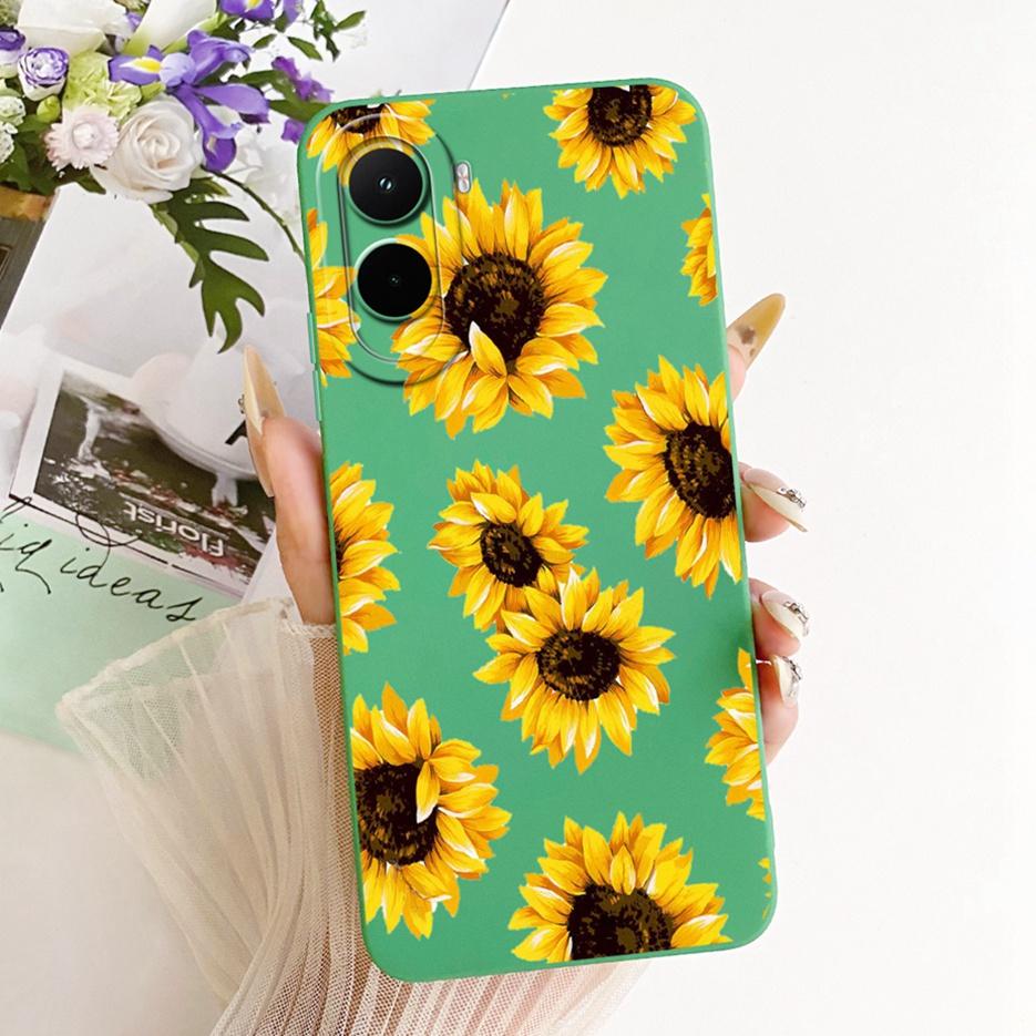 Чехол для Xiaomi Poco M7 Plus PocoM7 4G Красивая Девушка Подсолнух Расписной Чехол для Телефона Для Xiaomi Poco M7 Pro PocoM7 Plus 5G Мягкие Fundas