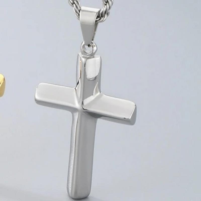 Kalen Shiny Gold Color Corss Pendant Necklace for Men Women Hip Hop Stainless Steel Jewelry Trendy Accessories Gift Wholesalers