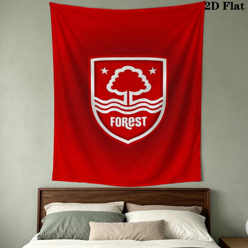 Nottingham Forest FC Wall Tapestry Aesthetic Wall Hanging Printed Fabric Blanket Decorative Tapestries for Bedroom Living Room Home Decor