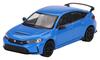 TrueScale Miniatures MINI GT Scale Honda Civic Type R 2023 Boost Blue Pearl Drive Finished Model 1/64 Right-Hand