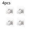 2/4pcs Nail-Free Adjustable Curtain Rod Holder Clamp Hooks Rod Bracket Holders Adhesive Wall Curtain Fixed Clip Hanging Rack Hook