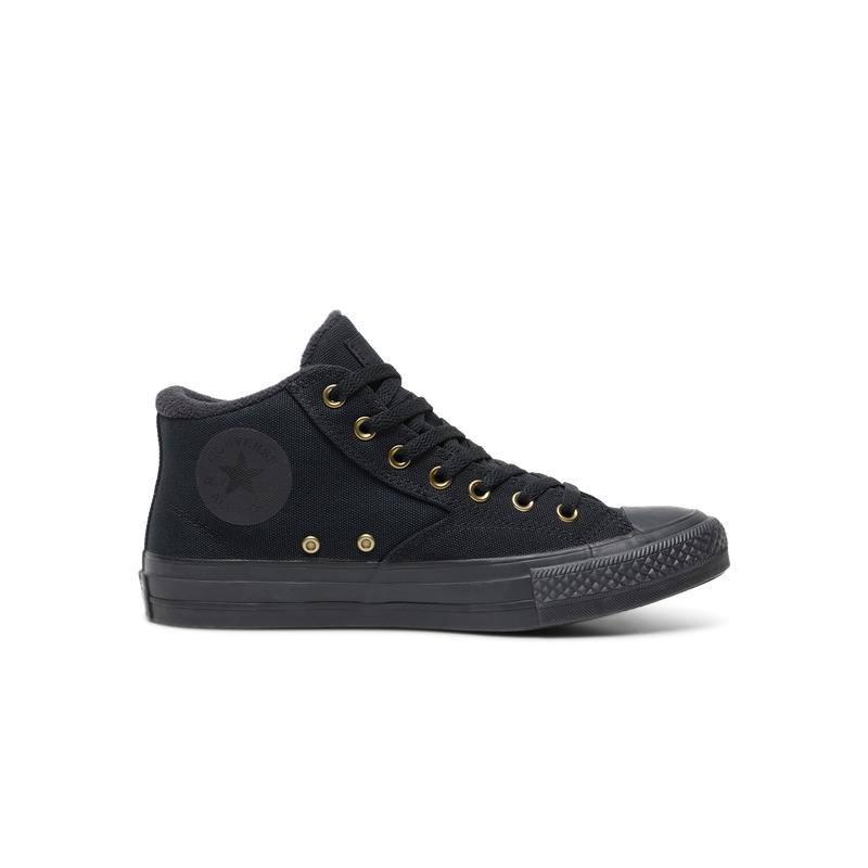 Converse Кеды Chuck Taylor All Star Malden Street Mid Черные на флисовой подкладке A14629C Унисекс Средняя высота Холст Скейт-кеды