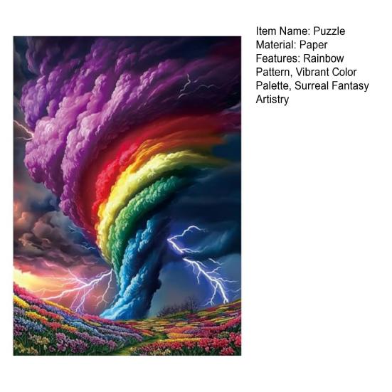 1000 штук Радужный деревянный пазл Фэнтези арт стиль Красочный Снятие стресса Визуальная красота Пазл