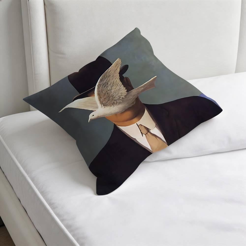 RRene Magritte Art Decorative Square Pillow Cover Soft Comfortable Pillow Case Sofa Bed Home Decoration