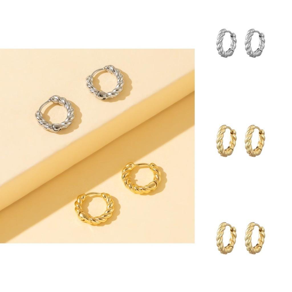 Geometric Bold Copper Earrings Simple Fashionable Statement For Event Any