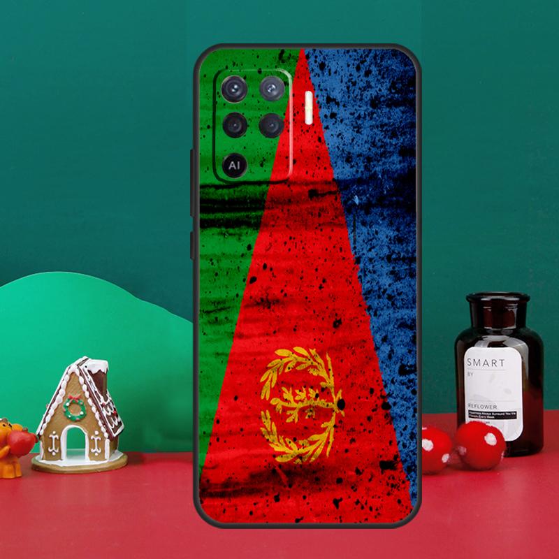 Eritrea Flag Case For Oppo A16 A76 A96 A17 A60 A40 A80 A98 A58 A78 A18 A38 A57 A74 A54 A94 A15 A5 A6 Pro
