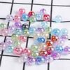 Iridescent Acrylic Beads 6MM-10MM for Jewelry Making DIY 50/100pcs/Pack 22 Colors Round Shape