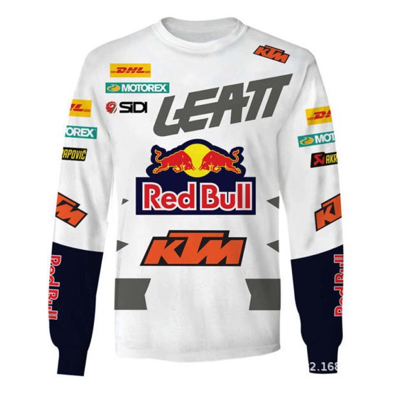 Мужская дышащая футболка с длинным рукавом для внедорожного мотоцикла на весну/лето