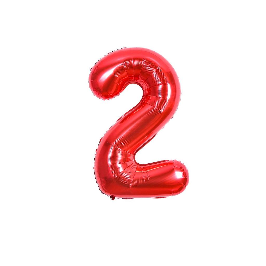 32-Inch US Number Birthday Party Balloons - Individual Aluminum Film