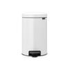 BRABANTIA Poubelle À Pédale 12 L NewICon Blanc Seau Métal 113864