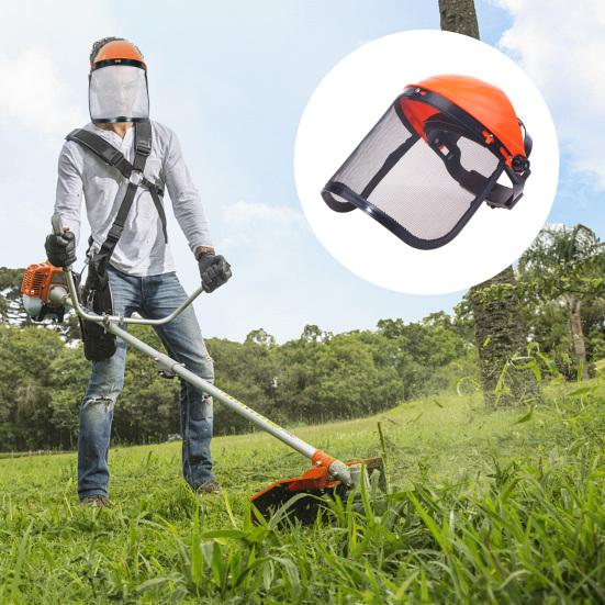 Защитная маска для лица для бензопилы, полнолицевая защитная маска, сетчатый щиток, защита лица от брызг для садовых работ, работы во дворе и распиловки древесины