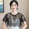 Женский шарф Кружево Кружевная шаль Белый Черный Блузка Плечи Шарф Ложный воротник Накидка Весна Осень