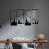 4-Piece Minimalist Metal Mountain Wall Decor - Square Sculptures for Home, Office, Living Room, and Bedroom | Unique Wall Art
