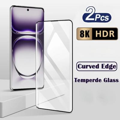 3D Изогнутое Закаленное Стекло Для Oppo Reno 12 11 10 9 8T 5G Защитные Пленки Для Экрана Для Oppo A1 A2 F27 Pro Plus Не Полностью Клеящая Защитная