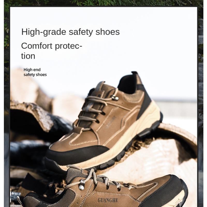 Labor Insurance Shoes Men's Smash-proof and Stab-proof Steel Baotou Wear-resistant, Deodorant and Breathable Four-season Mountaineering Shoes