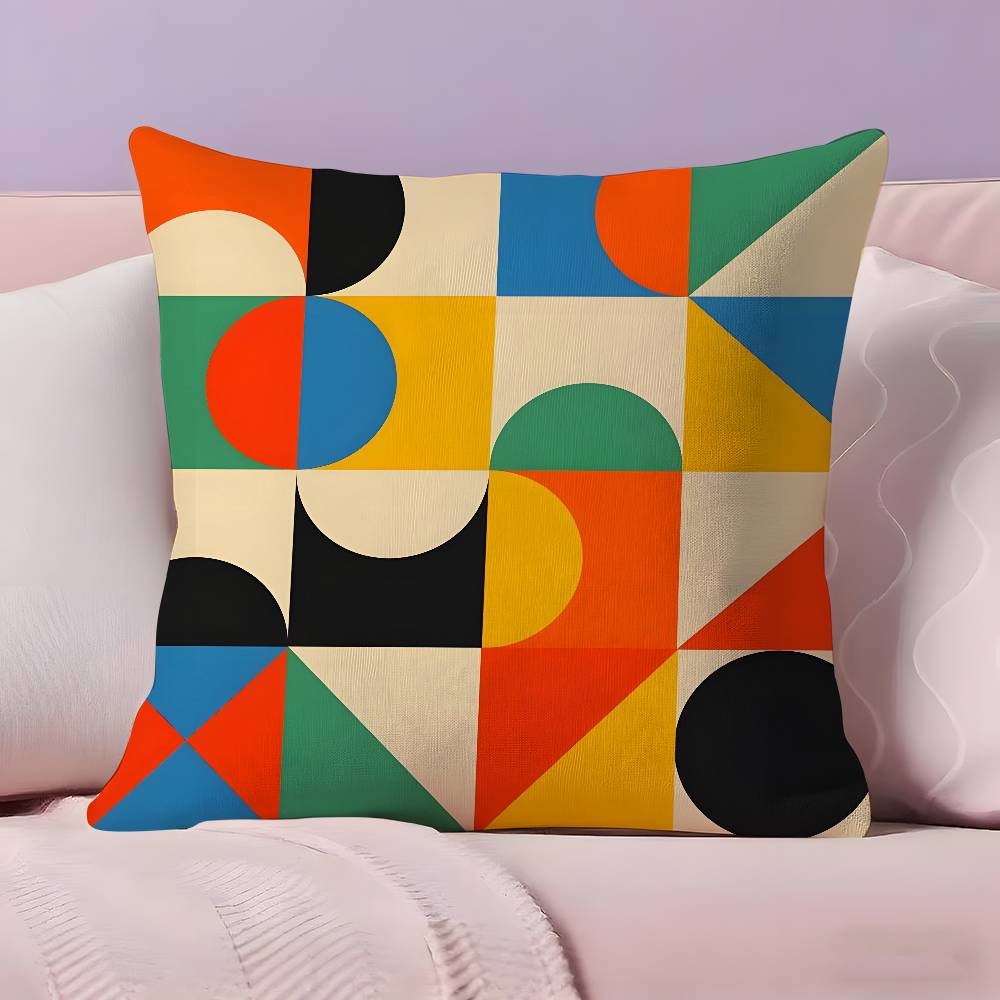 Abstract Painting PPiet Mondrian Art Pillow Case Ultra Soft Skin Friendly Fabric Cloud Like Comfort  Concealed Zipper