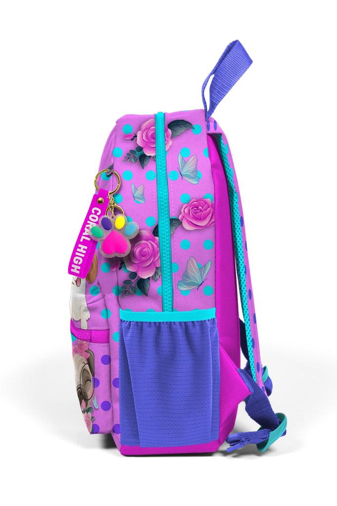 Рюкзак Mini Yuva Розовый с рисунком собаки и двумя отделениями 23550