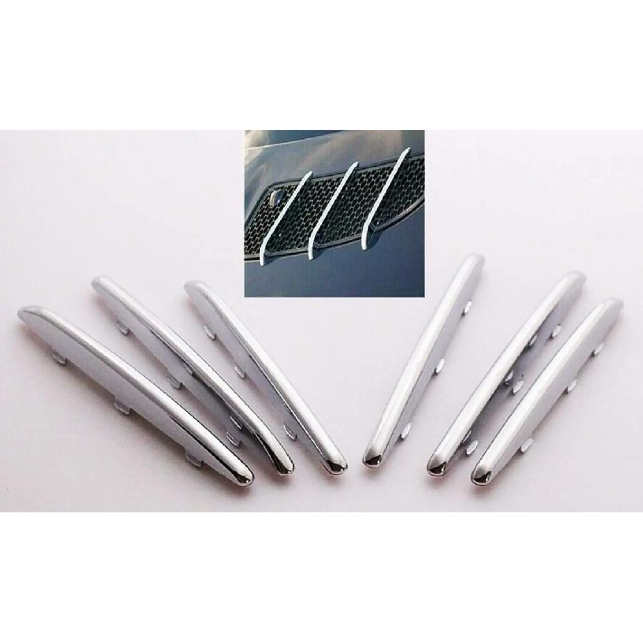 Styling Chrome Front Grille Fin Covers 6PCS Brand New for Mercedes Benz R171 SLK Class Durable