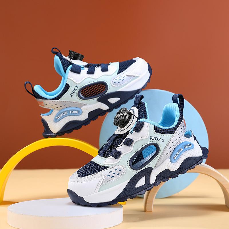 2026 new soft-soled non-slip single-mesh frame shoes, children's lightweight sports shoes