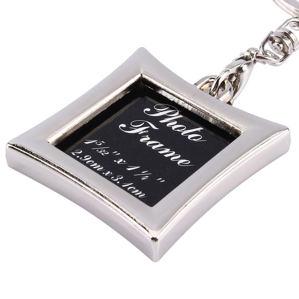 Lovely Mini Creative Metal Alloy Insert Photo Picture Frame Keyring Keychain Gift