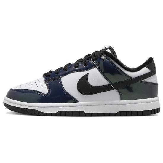 Nike Dunk Low SE Just Do It - радужные женские кроссовки разноцветные черно-белые FQ8143-001