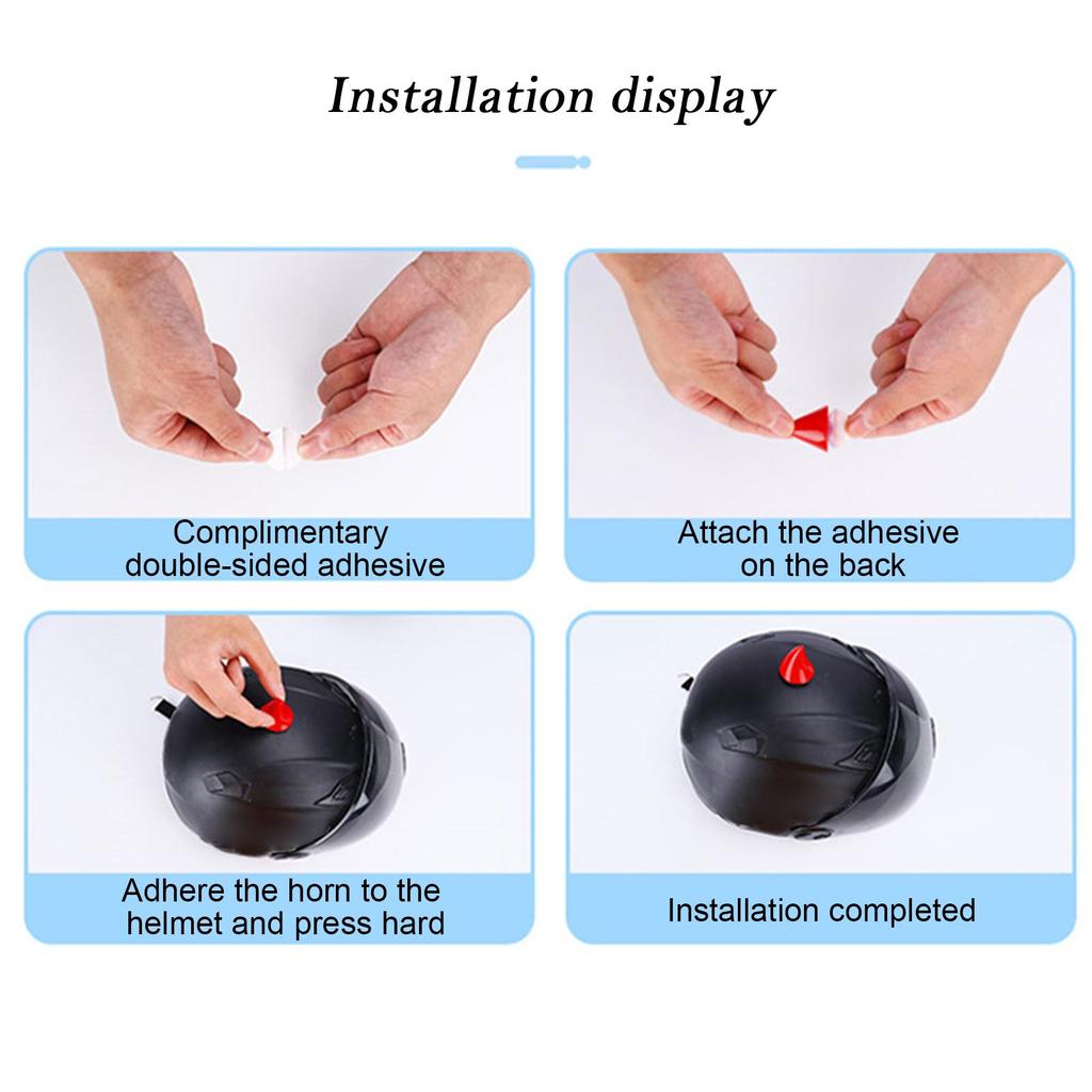 Мотоциклетный шлем Крутые рога дьявола Присоска Украшение мотоциклетного шлема Наклейки для электромобиля Аксессуары для шлема