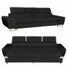 Sofa 3 Seater Sofa Bed with Sofa Bed. Bosso Family Sleeping Furniture Black Velvet