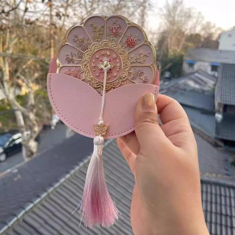 Beijing Forbidden City Twelve Flowers Mirror Guobo Cultural and Creative Ancient Style Palace Carry Makeup Mirror To Send