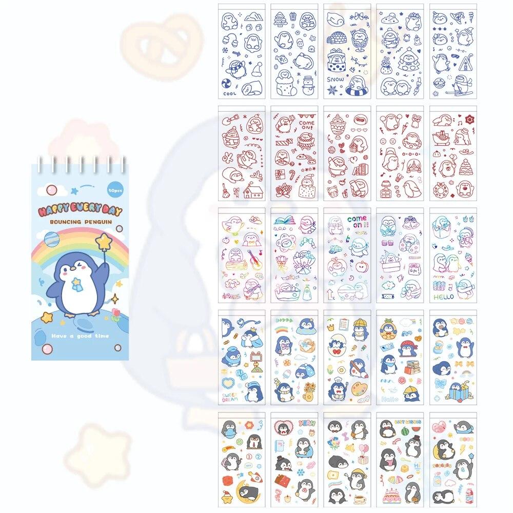 50 листов набор наклеек с милыми мультяшными животными, водонепроницаемые наклейки для скрапбукинга для домашних животных, художественные ремесла, дневники, блокноты, планировщики