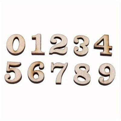 100 шт. классических деревянных наклеек на стену с цифрами, 0,59 дюйма, смешанная упаковка для детского сада и украшения дома.