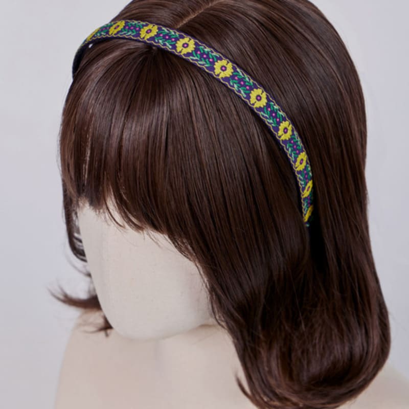 Ободок для волос MAIA с цветочной лозой (Выберите 2) - Вино