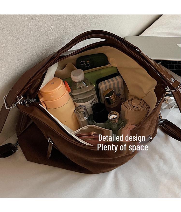 Винтажная сумка-тоут большой вместимости 2025: Стильная, Универсальная Сумка для Женщин - Ношение на Одном Плече и Через Плечо