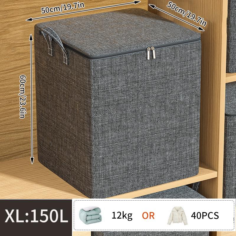 Big Quilt Clothes Storage Bag Closet Wardrobe Organizer Quilt Clothing Storage Bag Large Capacity Blanket Organizer With Lid