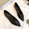 Black Soft-soled Shoes Gentle Evening Shoes Summer and Autumn New Versatile Shallow Mouth Pointed Single Shoes Women's Flat Bottom