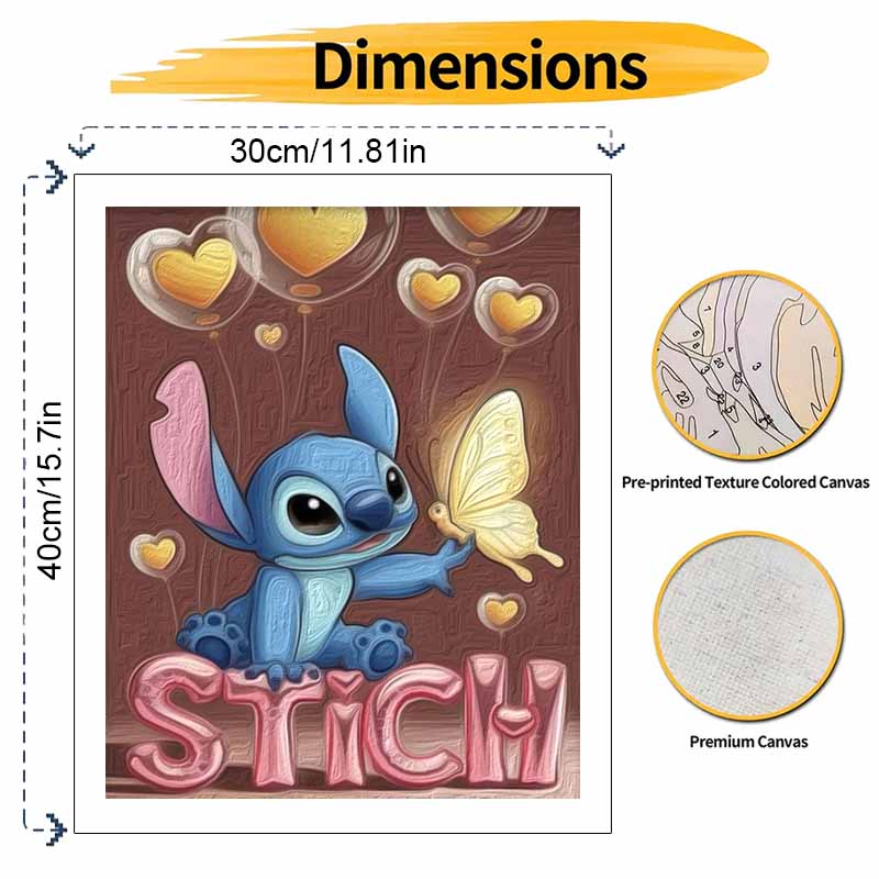 Disney Стич цифровая масляная живопись картина искусство ручная работа DIY подарок украшение дома