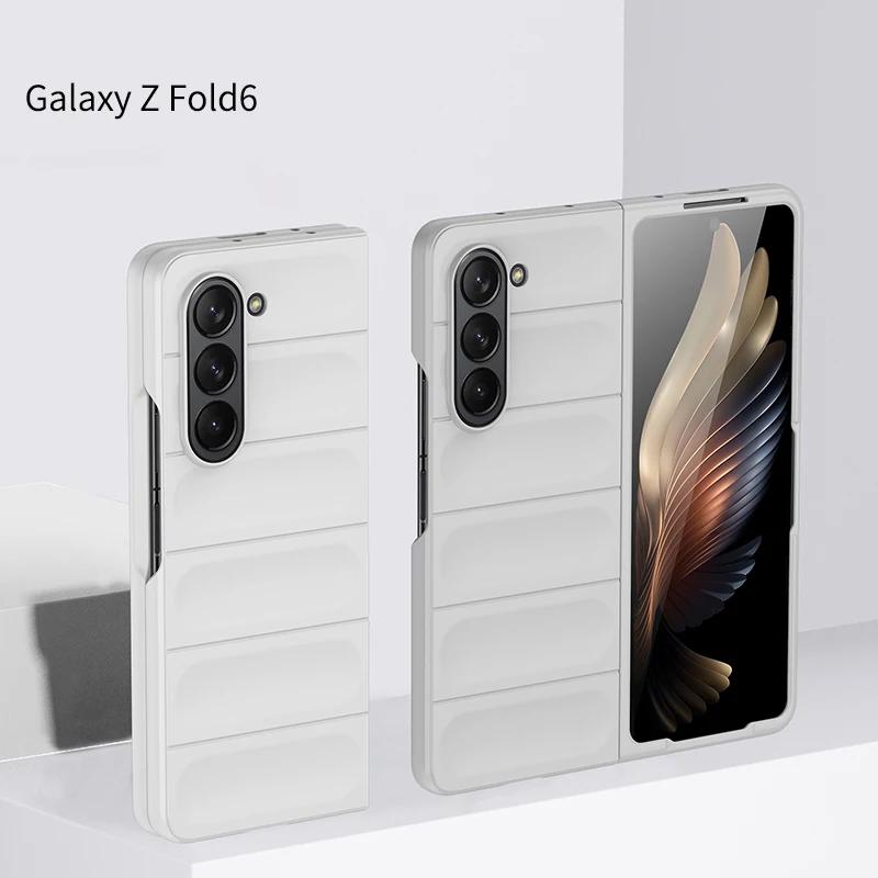 Комплект из 2 частей Samsung Galaxy Z Fold 3 4 5 6 7 Fold7 Fold6 Защитный противоударный чехол Защита от царапин Матовый нескользящий чехол с эффектом кожи